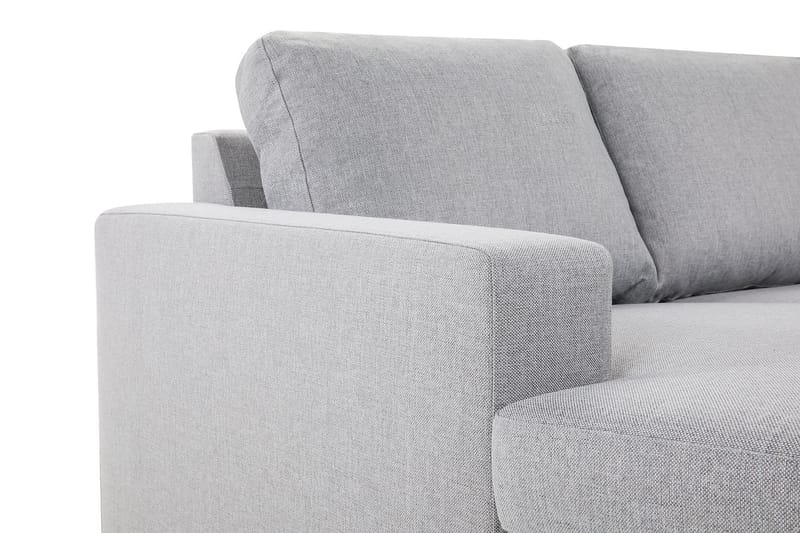 Crazy 4-seters Vendbar L-formet Sjeselongsofa i Stoff - Grå - Møbler - Sofaer - Sofa med sjeselong