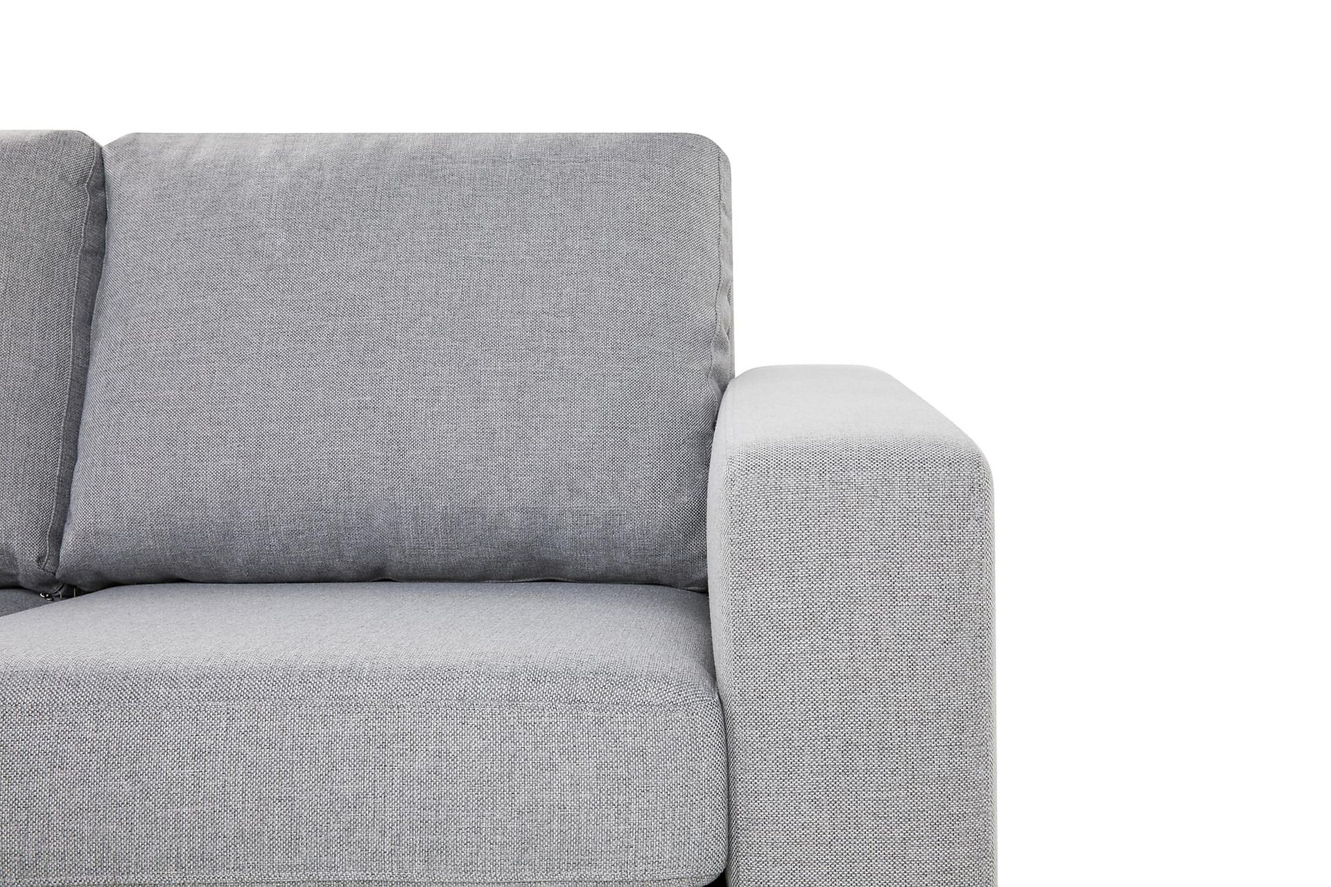 Crazy 4-seters Vendbar L-formet Sjeselongsofa i Stoff - Grå - Møbler - Sofaer - Sofa med sjeselong
