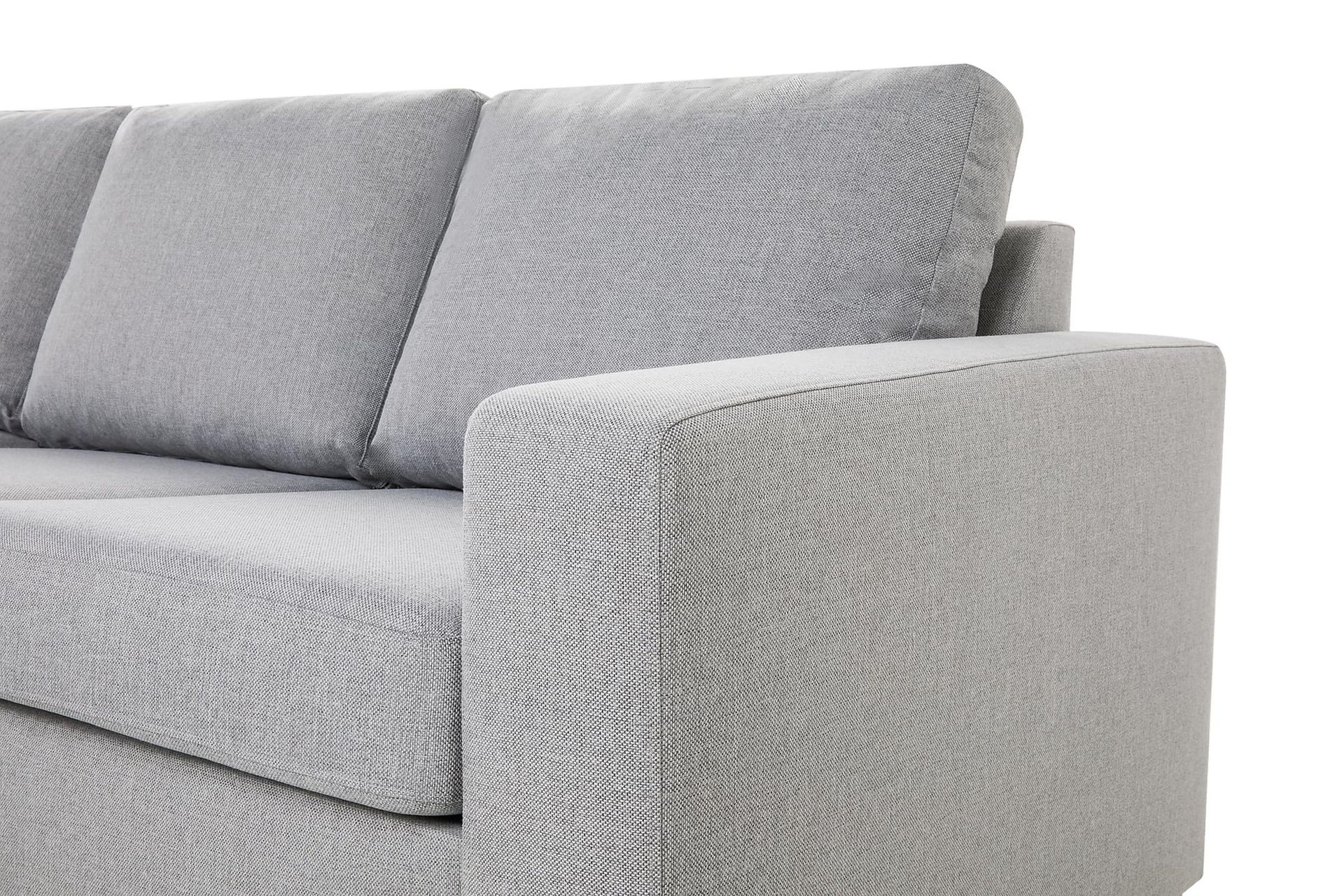 Crazy 4-seters Vendbar L-formet Sjeselongsofa i Stoff - Grå - Møbler - Sofaer - Sofa med sjeselong