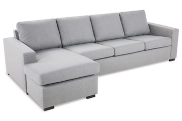 Crazy 4-seters Vendbar L-formet Sjeselongsofa i Stoff - Grå - Møbler - Sofaer - Sofa med sjeselong