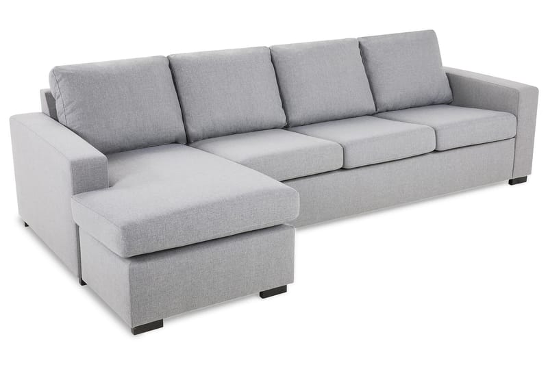 Crazy 4-seters Vendbar L-formet Sjeselongsofa i Stoff - Grå - Møbler - Sofaer - Sofa med sjeselong