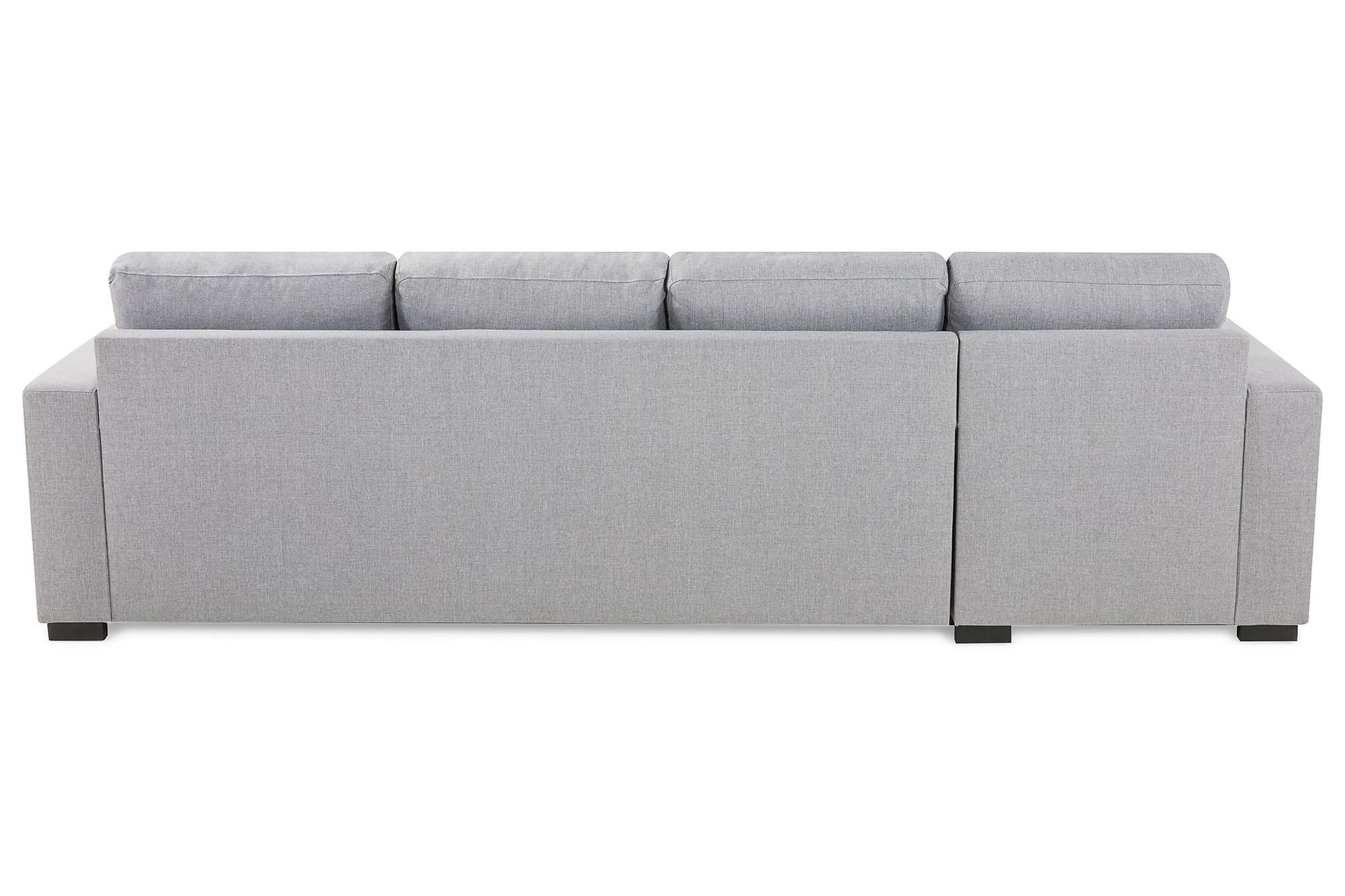 Crazy 4-seters Vendbar L-formet Sjeselongsofa i Stoff - Grå - Møbler - Sofaer - Sofa med sjeselong