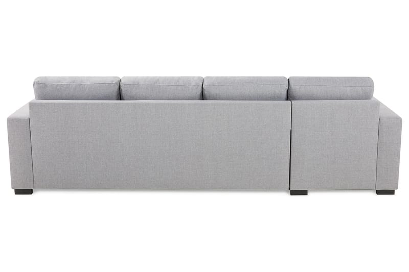 Crazy 4-seters Vendbar L-formet Sjeselongsofa i Stoff - Grå - Møbler - Sofaer - Sofa med sjeselong