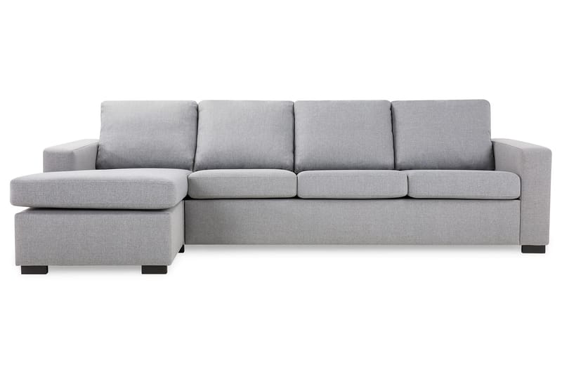 Crazy 4-seters Vendbar L-formet Sjeselongsofa i Stoff - Grå - Møbler - Sofaer - Sofa med sjeselong