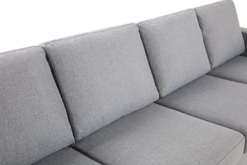 Crazy 4-seters Vendbar L-formet Sjeselongsofa i Stoff - Grå - Møbler - Sofaer - Sofa med sjeselong