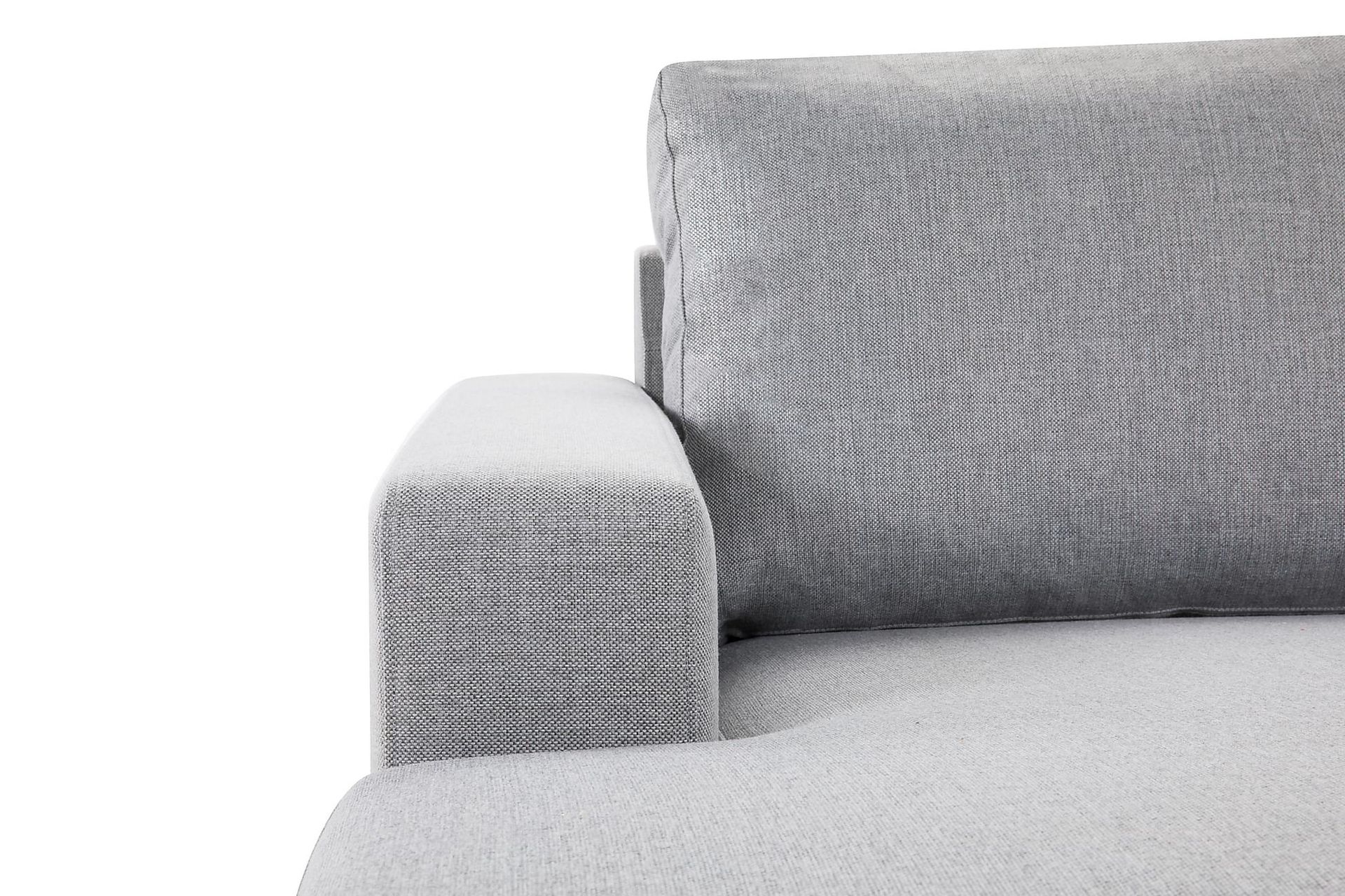 Crazy 4-seters Vendbar L-formet Sjeselongsofa i Stoff - Grå - Møbler - Sofaer - Sofa med sjeselong