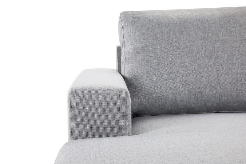 Crazy 4-seters Vendbar L-formet Sjeselongsofa i Stoff - Grå - Møbler - Sofaer - Sofa med sjeselong