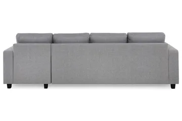 Crazy 4-seters Vendbar L-formet Sjeselongsofa i Stoff - Grå - Møbler - Sofaer - Sofa med sjeselong