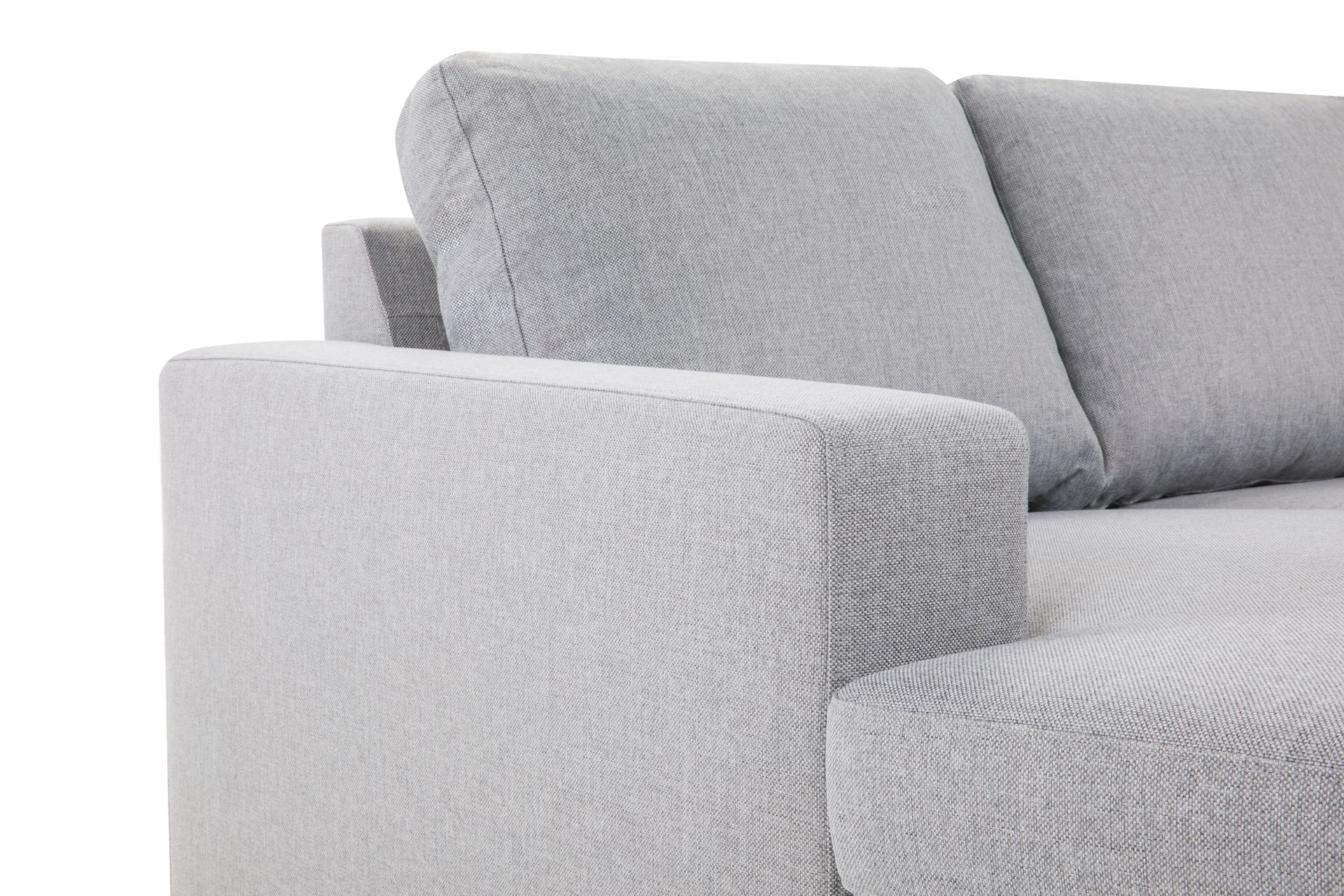 Crazy 4-seters Vendbar L-formet Sjeselongsofa i Stoff - Grå - Møbler - Sofaer - Sofa med sjeselong