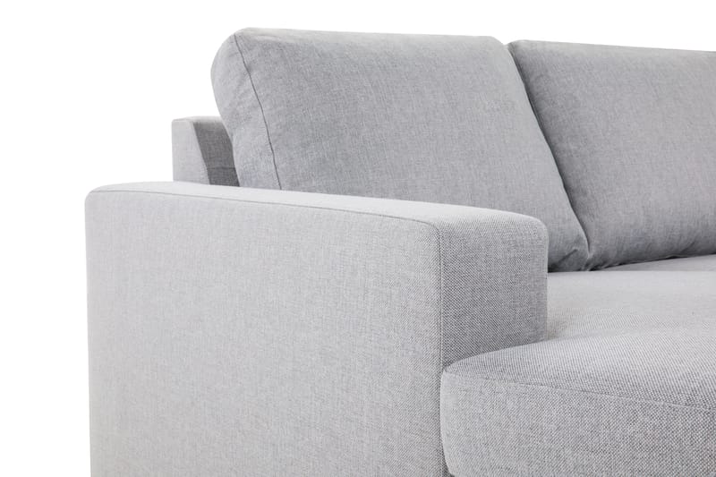 Crazy 4-seters Vendbar L-formet Sjeselongsofa i Stoff - Grå - Møbler - Sofaer - Sofa med sjeselong