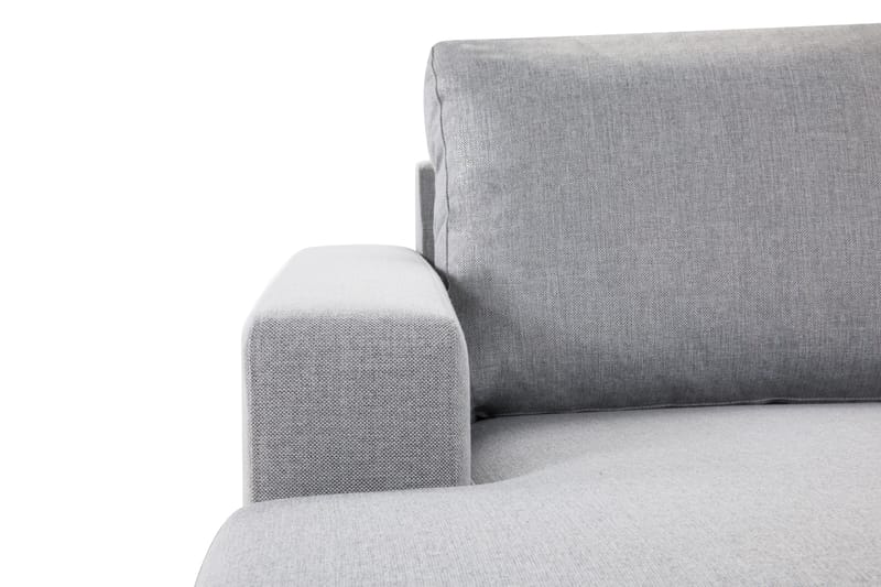 Crazy 4-seters Vendbar L-formet Sjeselongsofa i Stoff - Grå - Møbler - Sofaer - Sofa med sjeselong