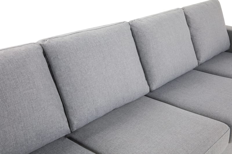 Crazy 4-seters Vendbar L-formet Sjeselongsofa i Stoff - Grå - Møbler - Sofaer - Sofa med sjeselong