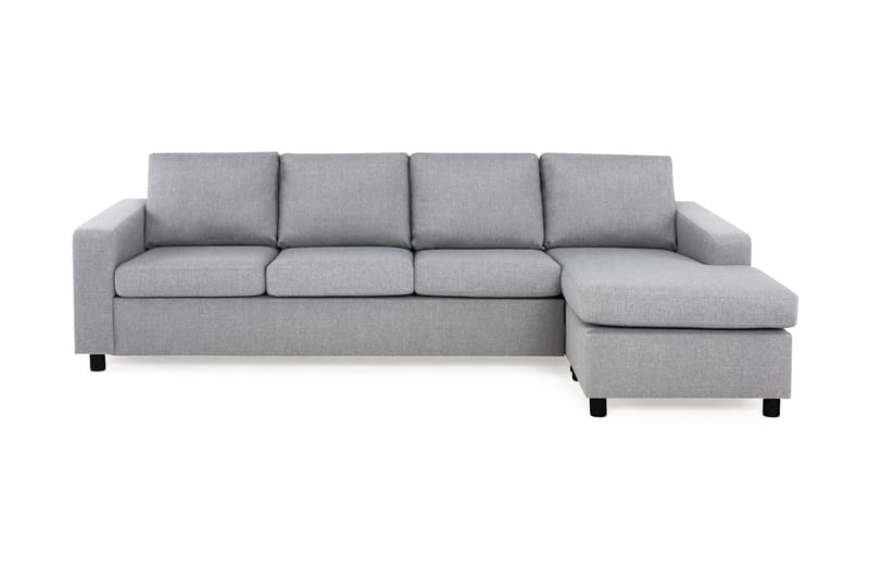 Crazy 4-seters Vendbar L-formet Sjeselongsofa i Stoff - Grå - Møbler - Sofaer - Sofa med sjeselong