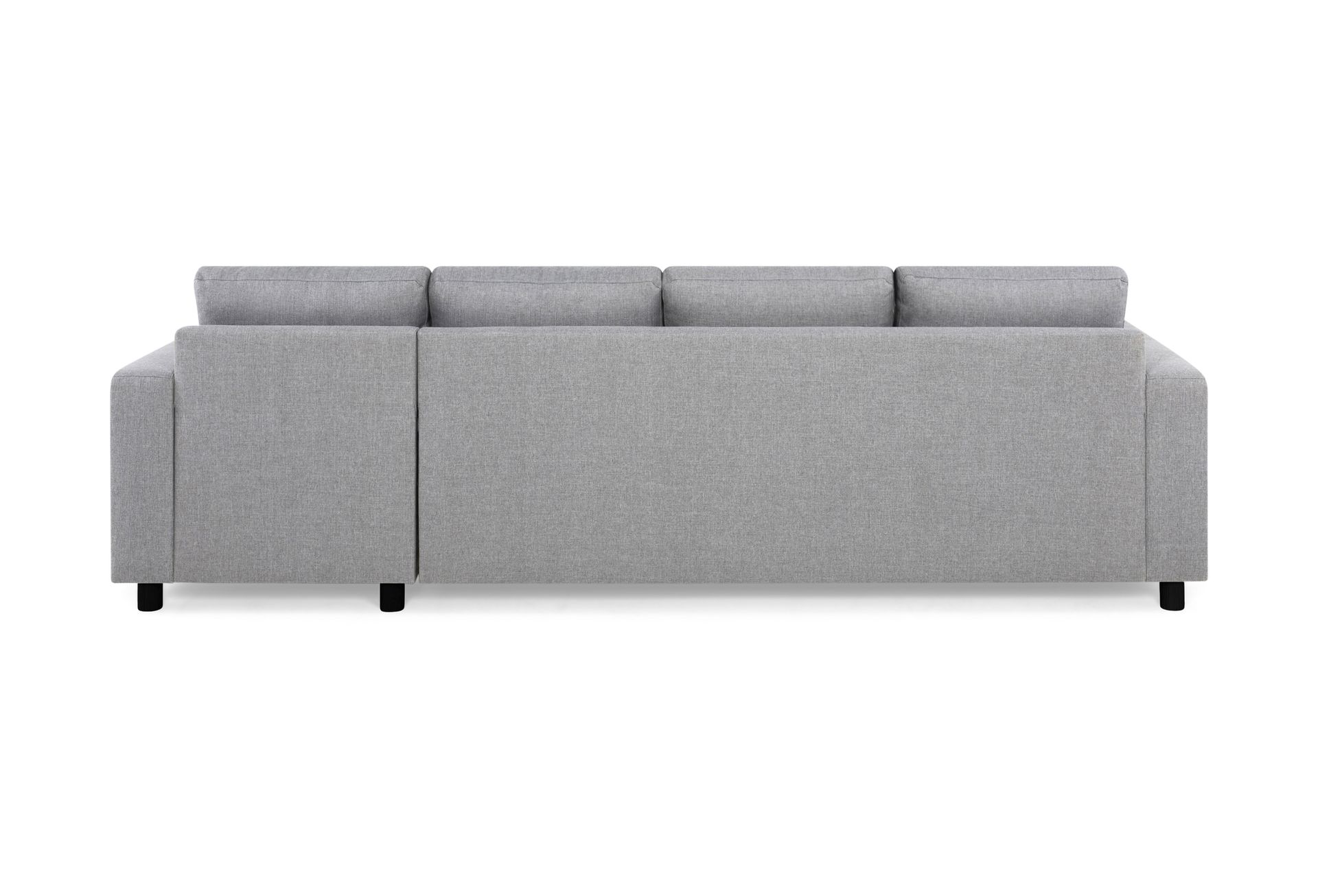 Crazy 4-seters Vendbar L-formet Sjeselongsofa i Stoff - Grå - Møbler - Sofaer - Sofa med sjeselong