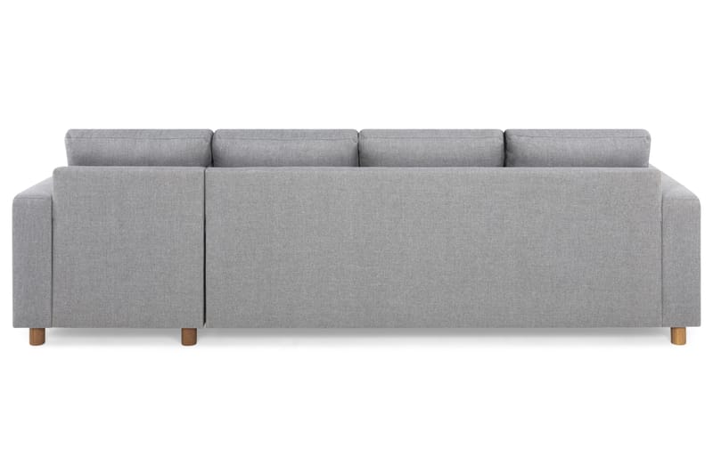 Crazy 4-seters Vendbar L-formet Sjeselongsofa i Stoff - Grå - Møbler - Sofaer - Sofa med sjeselong