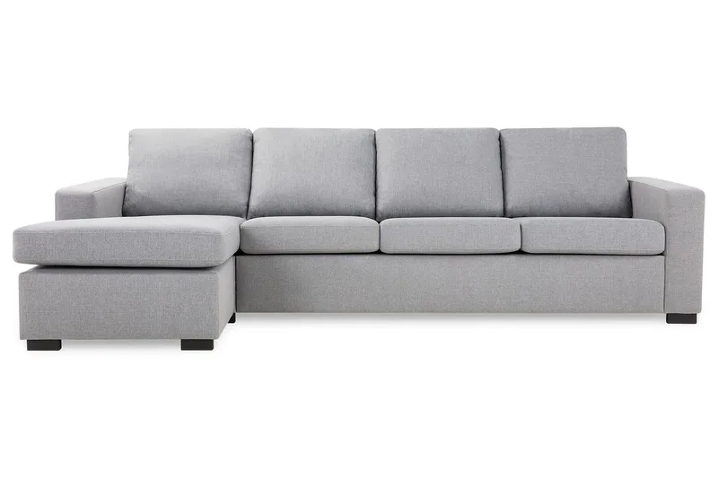 Crazy 4-seters Vendbar L-formet Sjeselongsofa i Stoff - Grå - Møbler - Sofaer - Sofa med sjeselong - 4 seters sofa med divan