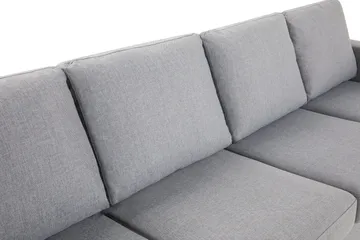 Crazy 4-seters Vendbar L-formet Sjeselongsofa i Stoff - Grå - Møbler - Sofaer - Sofa med sjeselong
