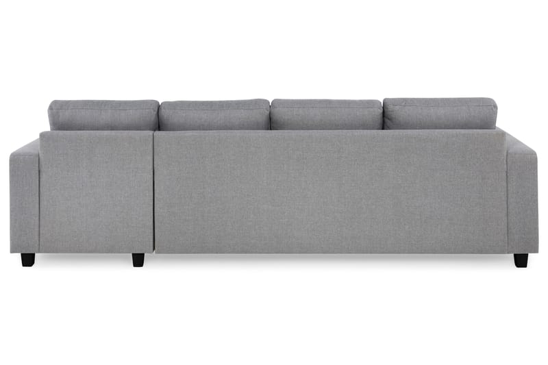 Crazy 4-seters Vendbar L-formet Sjeselongsofa i Stoff - Grå - Møbler - Sofaer - Sofa med sjeselong