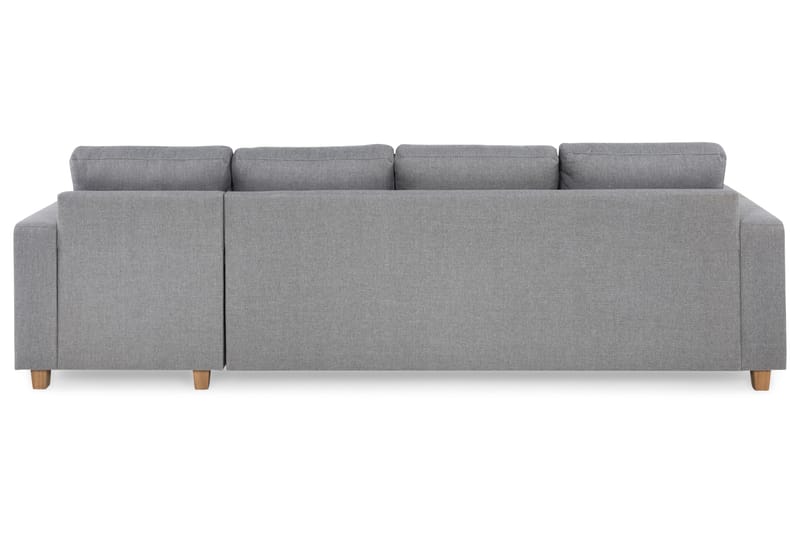 Crazy 4-seters Vendbar L-formet Sjeselongsofa i Stoff - Grå - Møbler - Sofaer - Sofa med sjeselong