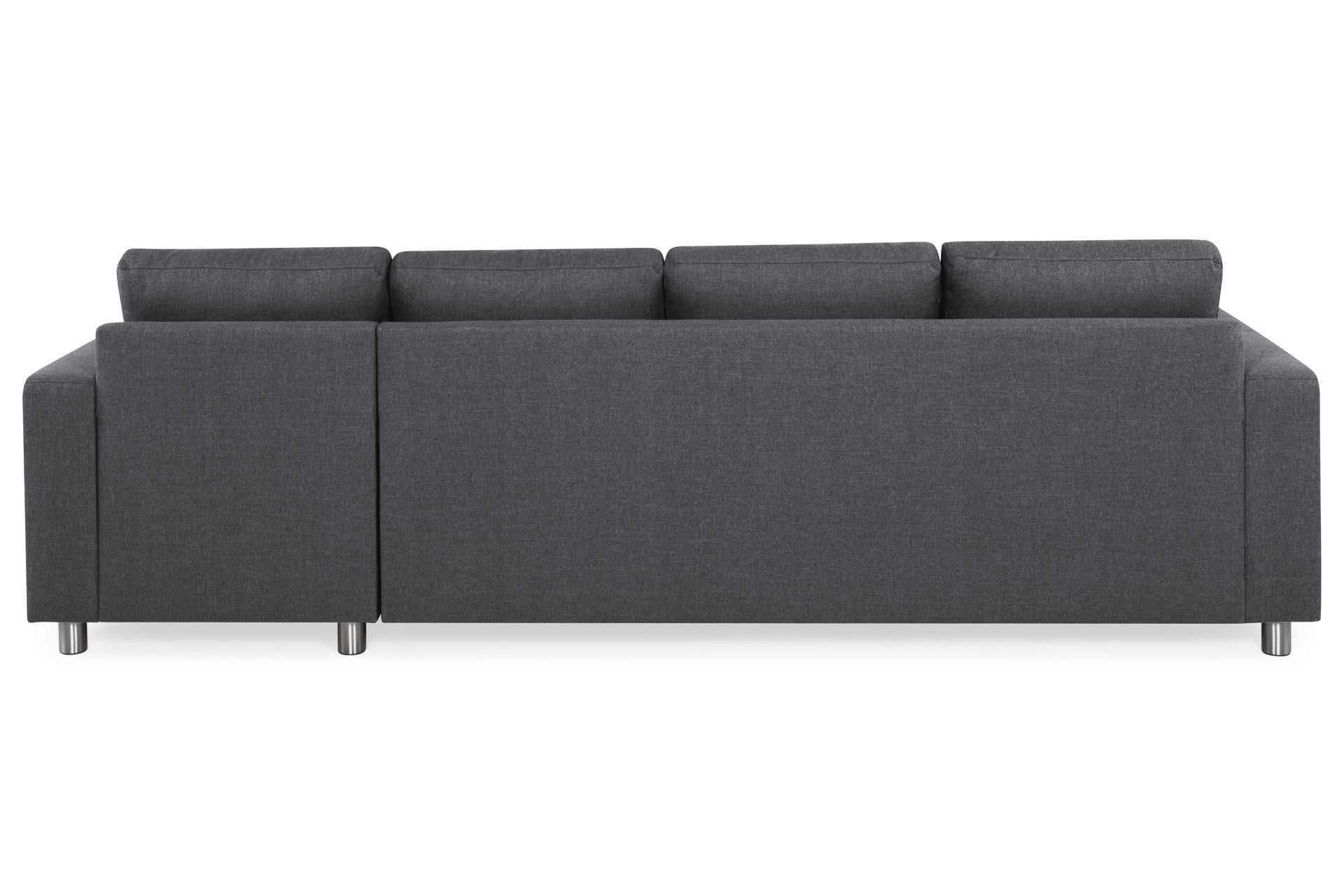 Crazy 4-seters Vendbar L-formet Sjeselongsofa i Stoff - Mørk grå - Møbler - Sofaer - Sofa med sjeselong