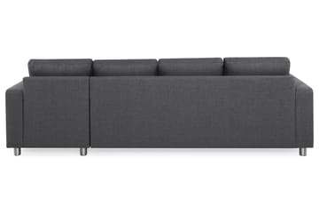 Crazy 4-seters Vendbar L-formet Sjeselongsofa i Stoff - Mørk grå - Møbler - Sofaer - Sofa med sjeselong