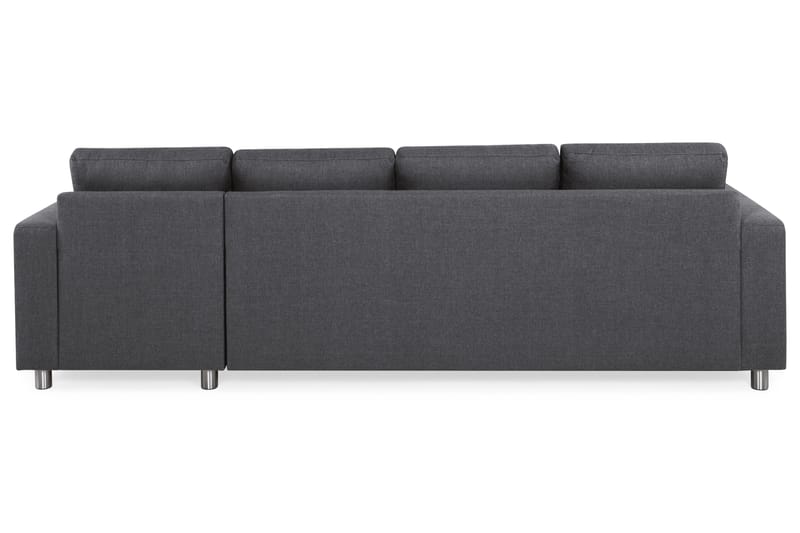 Crazy 4-seters Vendbar L-formet Sjeselongsofa i Stoff - Mørk grå - Møbler - Sofaer - Sofa med sjeselong
