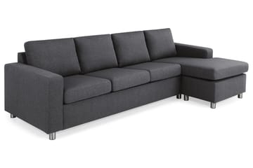 Crazy 4-seters Vendbar L-formet Sjeselongsofa i Stoff - Mørk grå - Møbler - Sofaer - Sofa med sjeselong