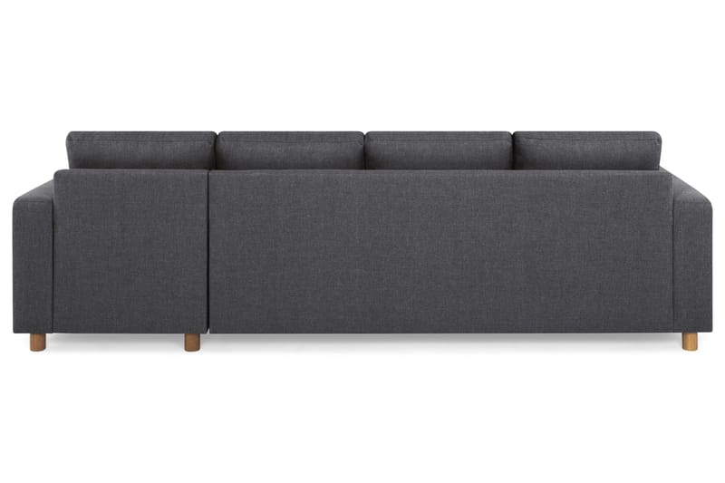 Crazy 4-seters Vendbar L-formet Sjeselongsofa i Stoff - Mørk grå - Møbler - Sofaer - Sofa med sjeselong - 4 seters sofa med divan