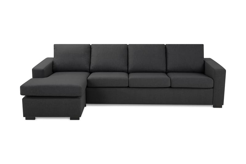 Crazy 4-seters Vendbar L-formet Sjeselongsofa i Stoff - Mørk grå - Møbler - Sofaer - Sofa med sjeselong - 4 seters sofa med divan