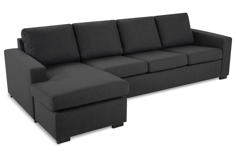 Crazy 4-seters Vendbar L-formet Sjeselongsofa i Stoff - Mørk grå - Møbler - Sofaer - Sofa med sjeselong