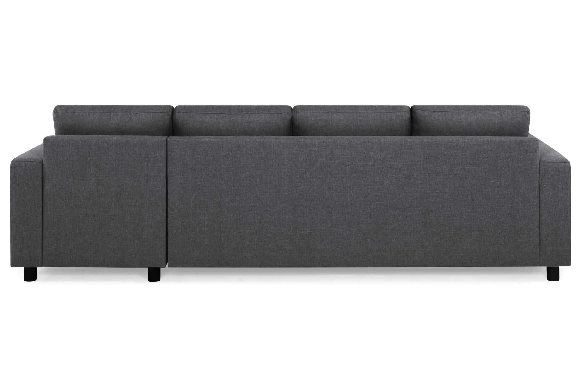 Crazy 4-seters Vendbar L-formet Sjeselongsofa i Stoff - Mørk grå - Møbler - Sofaer - Sofa med sjeselong