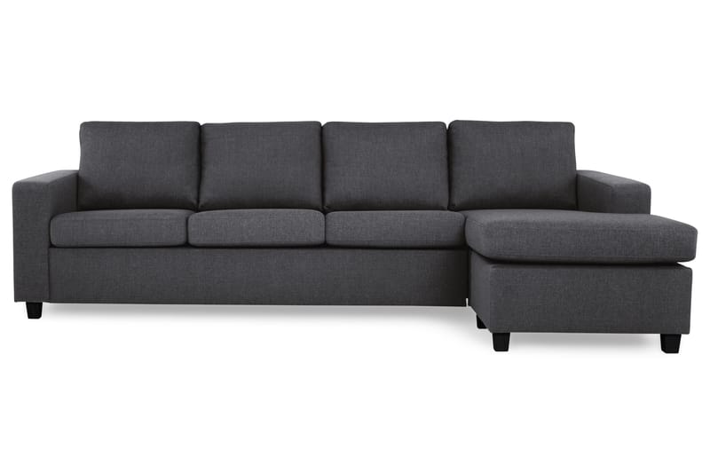 Crazy 4-seters Vendbar L-formet Sjeselongsofa i Stoff - Mørk grå - Møbler - Sofaer - Sofa med sjeselong - 4 seters sofa med divan
