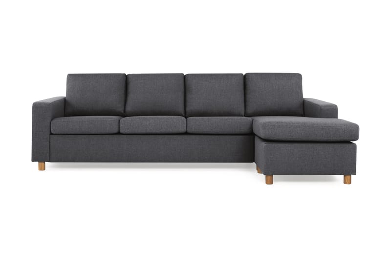 Crazy 4-seters Vendbar L-formet Sjeselongsofa i Stoff - Mørk grå - Møbler - Sofaer - Sofa med sjeselong