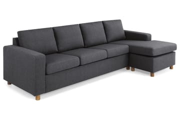 Crazy 4-seters Vendbar L-formet Sjeselongsofa i Stoff - Mørk grå - Møbler - Sofaer - Sofa med sjeselong