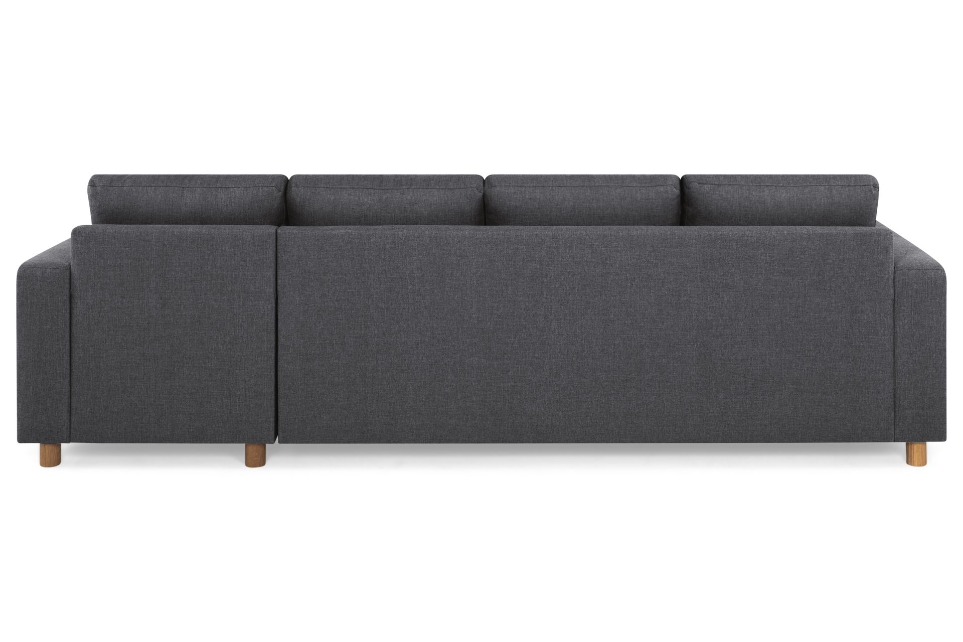 Crazy 4-seters Vendbar L-formet Sjeselongsofa i Stoff - Mørk grå - Møbler - Sofaer - Sofa med sjeselong