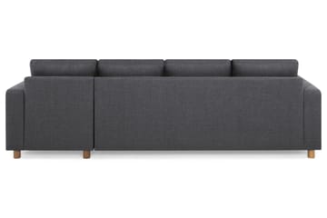 Crazy 4-seters Vendbar L-formet Sjeselongsofa i Stoff - Mørk grå - Møbler - Sofaer - Sofa med sjeselong