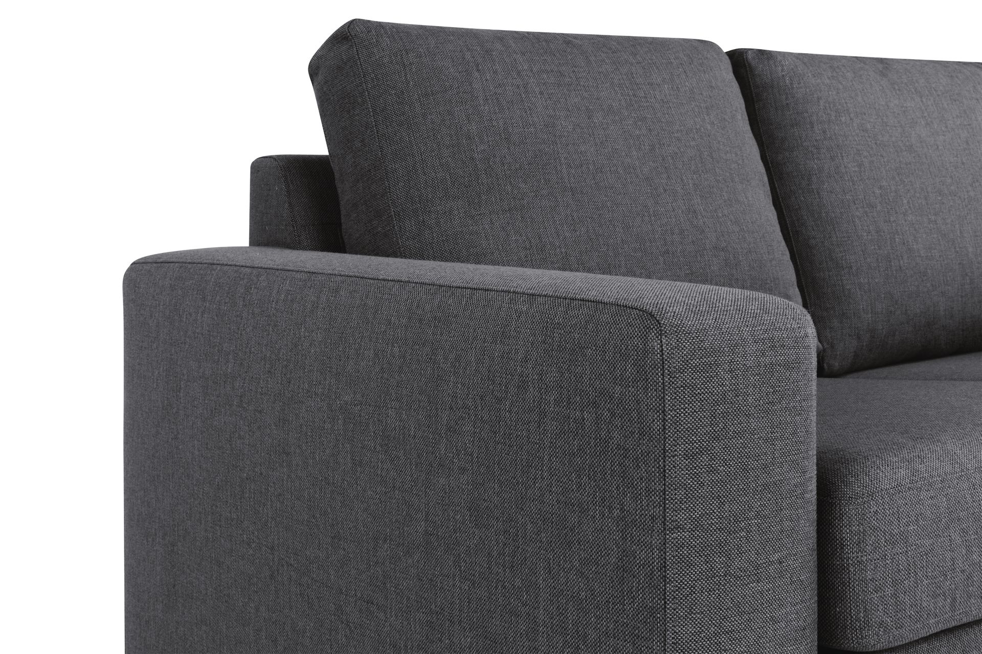 Crazy 4-seters Vendbar L-formet Sjeselongsofa i Stoff - Mørk grå - Møbler - Sofaer - Sofa med sjeselong