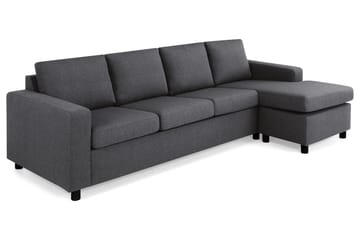 Crazy 4-seters Vendbar L-formet Sjeselongsofa i Stoff - Mørk grå - Møbler - Sofaer - Sofa med sjeselong