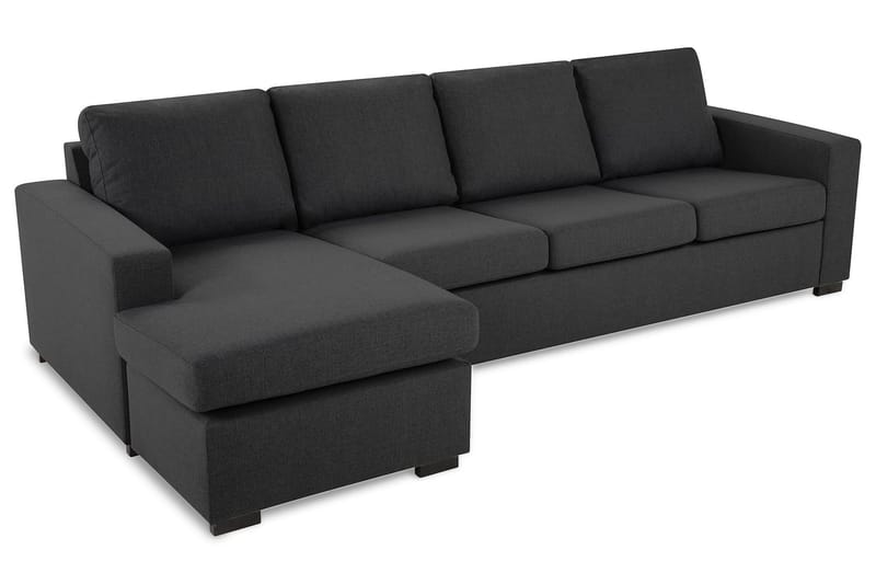 Crazy 4-seters Vendbar L-formet Sjeselongsofa i Stoff - Mørk grå - Møbler - Sofaer - Sofa med sjeselong - 4 seters sofa med divan