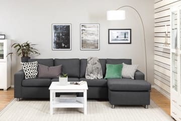 Crazy 4-seters Vendbar L-formet Sjeselongsofa i Stoff - Mørk grå - Møbler - Sofaer - Sofa med sjeselong
