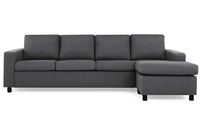 Crazy 4-seters Vendbar L-formet Sjeselongsofa i Stoff - Mørk grå - Møbler - Sofaer - Sofa med sjeselong