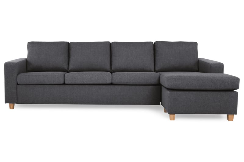 Crazy 4-seters Vendbar L-formet Sjeselongsofa i Stoff - Mørk grå - Møbler - Sofaer - Sofa med sjeselong - 4 seters sofa med divan