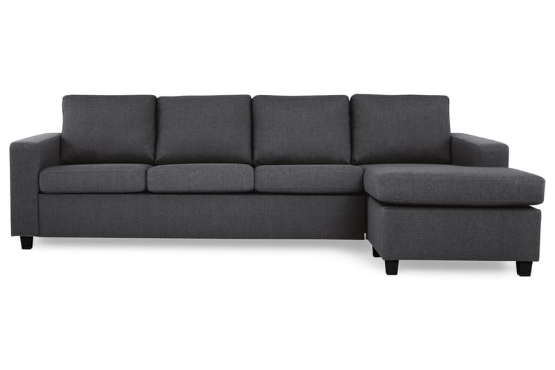 Crazy 4-seters Vendbar L-formet Sjeselongsofa i Stoff - Mørk grå - Møbler - Sofaer - Sofa med sjeselong