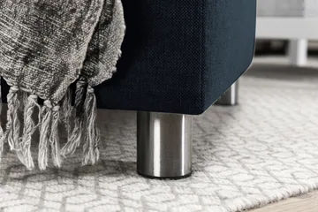 Crazy 4-seters Vendbar L-formet Sjeselongsofa i Stoff - Mørkeblå - Møbler - Sofaer - Sofa med sjeselong