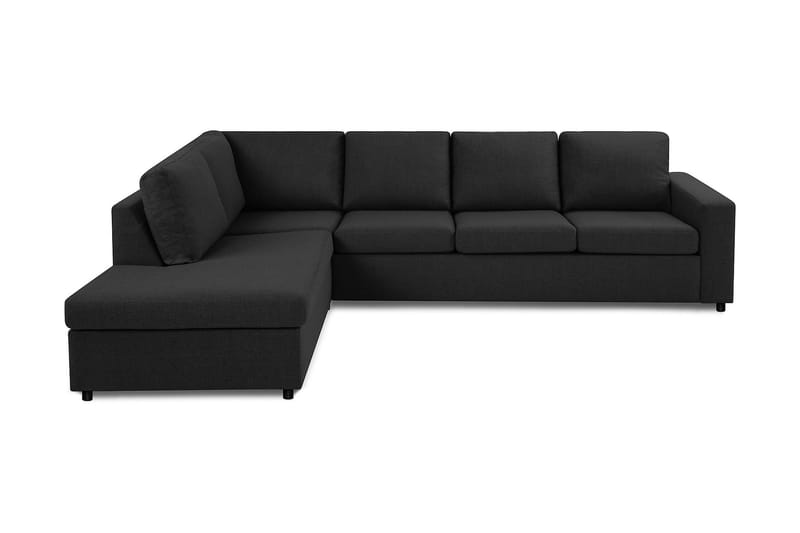 Crazy 4-seters Venstrevendt L-formet Sjeselongsofa i Stoff - Antrasitt - Møbler - Sofaer - Sofa med sjeselong