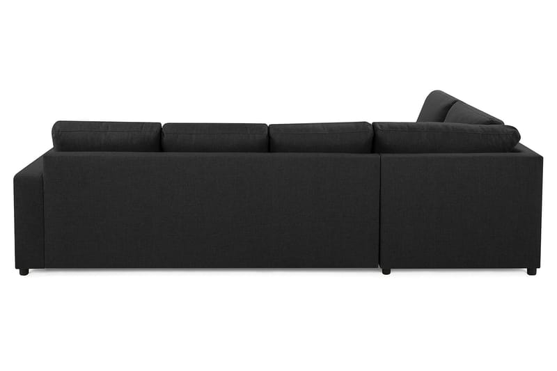 Crazy 4-seters Venstrevendt L-formet Sjeselongsofa i Stoff - Antrasitt - Møbler - Sofaer - Sofa med sjeselong