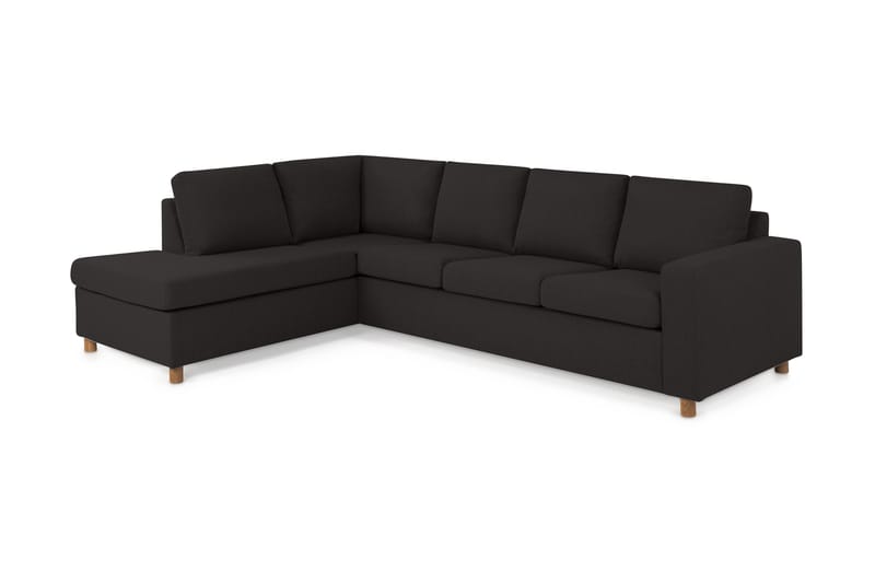 Crazy 4-seters Venstrevendt L-formet Sjeselongsofa i Stoff - Antrasitt - Møbler - Sofaer - Sofa med sjeselong