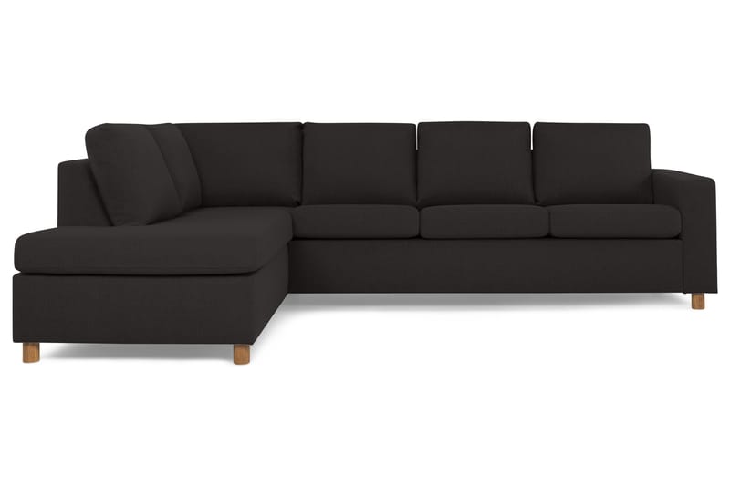Crazy 4-seters Venstrevendt L-formet Sjeselongsofa i Stoff - Antrasitt - Møbler - Sofaer - Sofa med sjeselong