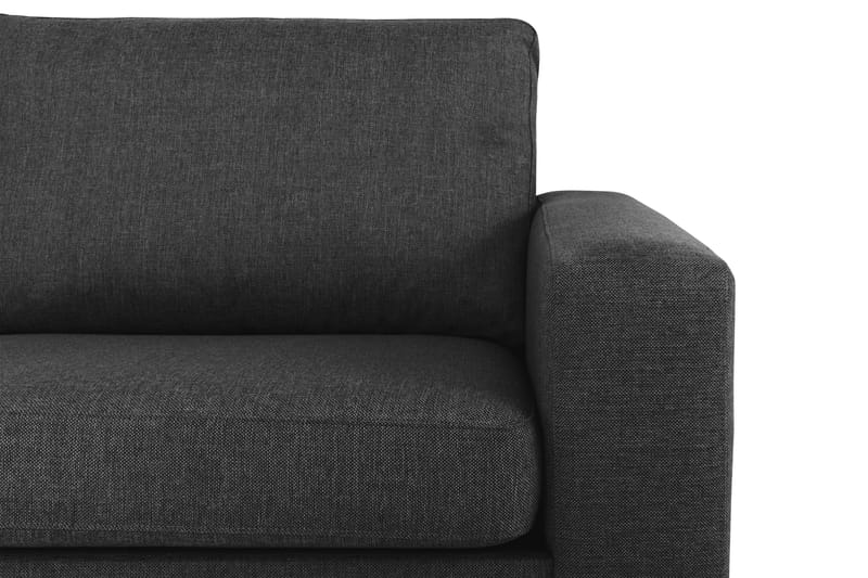 Crazy 4-seters Venstrevendt L-formet Sjeselongsofa i Stoff - Antrasitt - Møbler - Sofaer - Sofa med sjeselong
