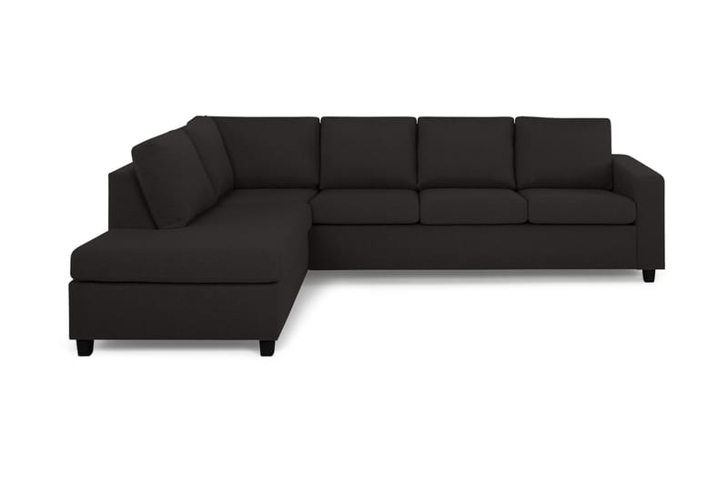 Crazy 4-seters Venstrevendt L-formet Sjeselongsofa i Stoff - Antrasitt - Møbler - Sofaer - Sofa med sjeselong